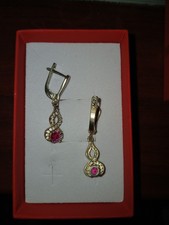 Rote Topas Ohrhänger