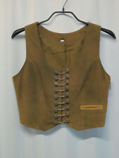 Vintage Damen Lederweste Trachtenspenzer Wildleder Leiberl Gr.40 Tracht , Larp