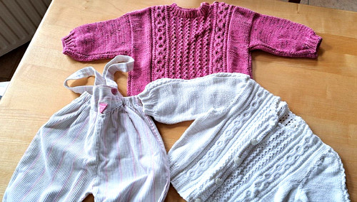 Handgestrickt baumwoll pulli - handgestrickt!,