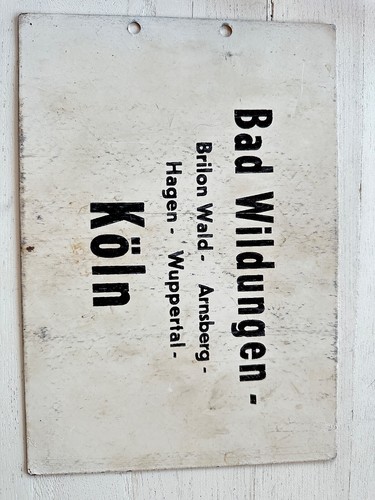 Altes metall zuglaufschild - zuglaufschild,