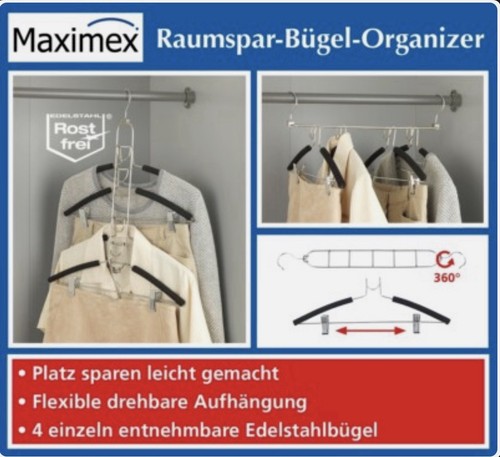 Raumspar bügel organizer 5tlg - raumspar,