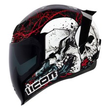 Icon Airflite Skull Motorradhelm Integralhelm Gr. 3XL  inkl. getöntes Visier