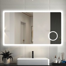 LED Badspiegel Touch+Beschlagfrei+3 Lichtfarbe Dimmbar+Schminkspiegel Wandspiege