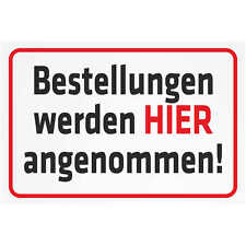 Schild Sicherheit - Verkaufsschild Bestellungen werden angenommen KPI-0264