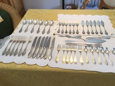 Ostfriesenmuster Kochberg 46 teiliges Besteck 90 iger Silberauflage
