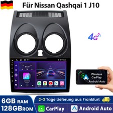 Für Nissan Qashqai 1 J10 2006-2013 Carplay Android 13 Autoradio GPS Navi 6+128G
