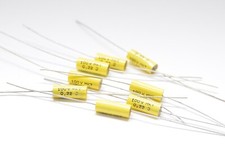 8x Vintage RFT MKT Folien-Kondensator, 0.22 µF / 100 V- for Tube Amps, DDR, NOS