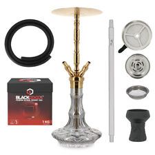 WD Hookah - Edelstahl Shisha G32G-24 - Komplettset mit Schlauch Mundstück Kohle
