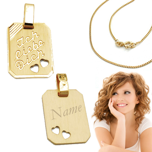 Partner anhänger gold - 1,