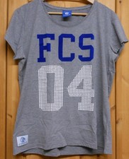 FC Schalke 04 Fanwear Damen Shirt Größe XXL FCS04 Grau Blau Weiß Fan Nordkurve