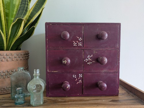Vintage bemalte schublade - bemalte,