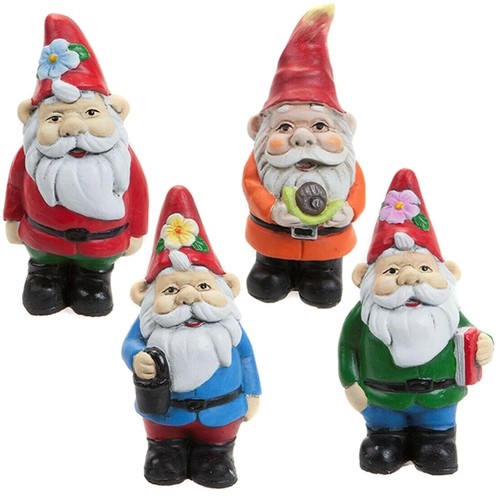 Set aus mini garten gnome - set,