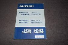 Betriebsanleitung Bedienungsanleitung Suzuki SJ 410 original 05/1984 erstklassig