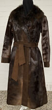 Luxus Damen Pelzmantel - Seehund Robbe Pelz Echtpelz Größe 38 40 Designer Mantel