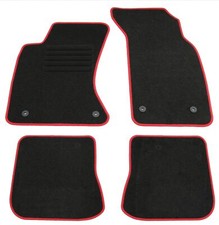 Fußmatten Set für Audi A4 B5 99-01 Limo Avant Matten Autoteppiche Roter Rand