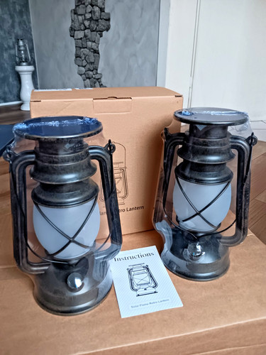 2er set vintage solar laterne - 2er,