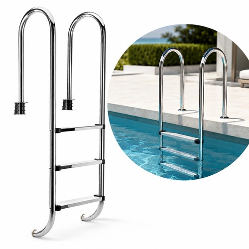 Pool leiter stufig - 3, edelstahl