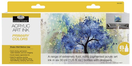6er set primärfarbe acryl - set,