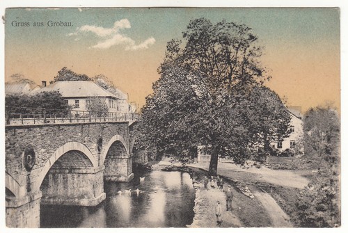Gruss aus grobau weischlitz - ak,