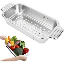 Küchensieb Siebkorb Edelstahl Spüle ausziehbar groß Nudeln Obst Gemüse