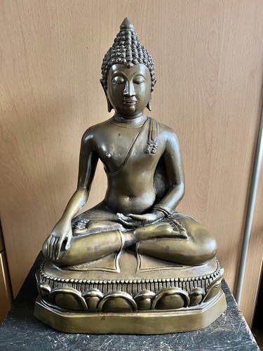 Bronzestatue buddha shakyamuni - bronzestatue,
