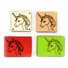 Lederetiketten "Einhorn"
