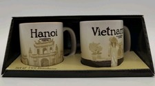 2x Starbucks Demi Icon City Country Tasse Espresso 3 oz Vietnam Hanoi
