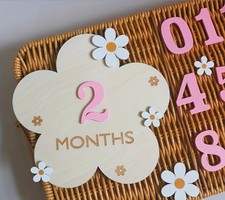 Baby Fotoshooting Holzzahlen