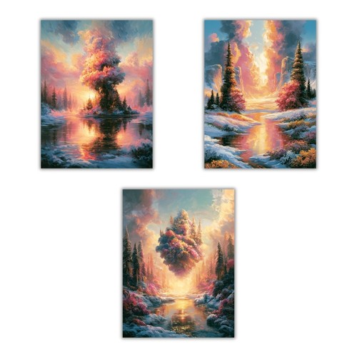 Winterwald poster 3er set - poster,