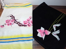 2x Chinesisches Handtuch DDR Badetuch 140 x 70 97 x 48 Duschtuch Badestola 