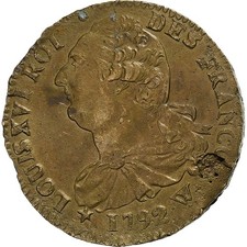 Frankreich, Constitution, 2 Sols, 2 sols françois, 1792 / AN 4, Arras, Métal