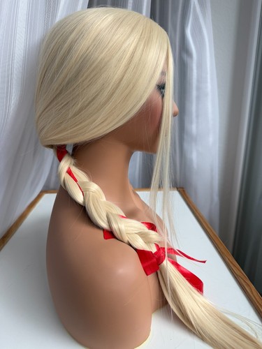 Blonde perücke mit zopf roter - blonde,