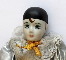 Ältere Sammler Puppe Clown Harlekin Pierrot Vintage