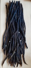 Echthaar Dreads Schwarz-Braun