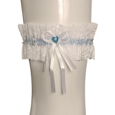 Strumpfband mit Strass Herz