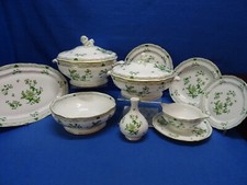 RAYNAUD Limoges Fleurie Blumenmotiv grün Teile zur Auswahl Teller Terrine Platte