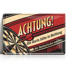 Blechschild 20x30cm Achtung