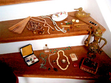 Schmuck Konvolut     interessante  Teile Silber  Dose Ente Kanne Steine M.Frey