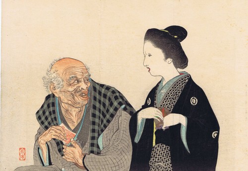 Japan farbholzschnitt tomioka - japan, farbholzschnitt,