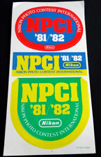 Werbe-Aufkleber NPCI 81/82 Nikon Photo Contest International 1981 1982 Foto