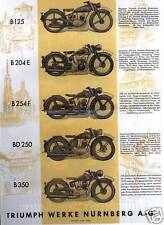 %% TRIUMPH 1938 PROSPEKT B350 BD250 B254F B204E B125