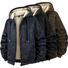 Sweatjacke Herren Jacke Übergangsjacke Gefüttert Fliegerjacke Pilotenjacke