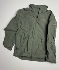 NAPAPIJRI, Jacke, Übergangsjacke, Größe 10 (134/140), Olivgrün, Logo, Kapuze