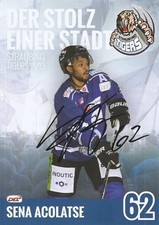 Sena Acolatse / Straubing Tigers / Saison 2018-2019 / Autogrammkarte