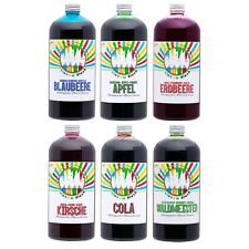 Rainbow Slush Sirup AZO FREI | 6x1 Liter Flasche | Konzentrat für Slushy Maker