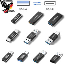 USB 3.0 Typ A auf zu Typ C Stecker Buchse Adapter Kupplung Verbinder Konverter