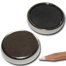 5 FLACHGREIFER TOPF MAGNETE HARTFERRIT D32x7 mm FERRIT MAGNETSYSTEME 8 KG