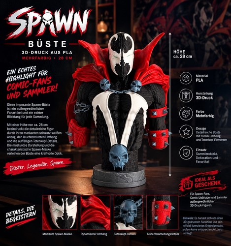 Spawn büste 3d - 28, druck