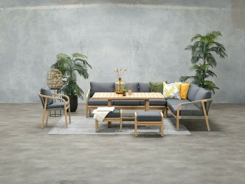 Xxl eck holz lounge - xxl, set