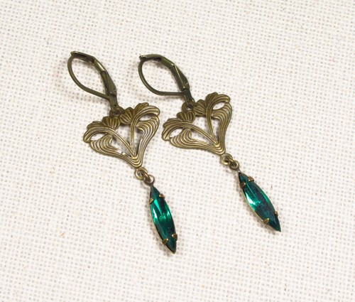 Ohrringe isabella jugendstil - ohrringe,